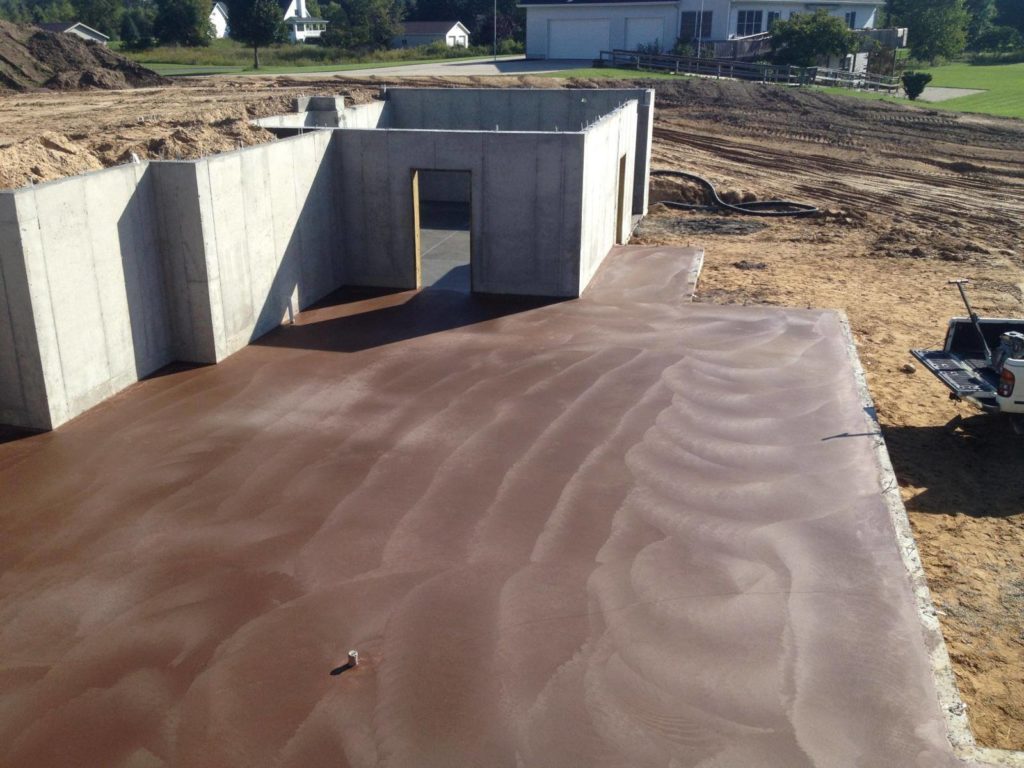finished poured foundation and walls for a home